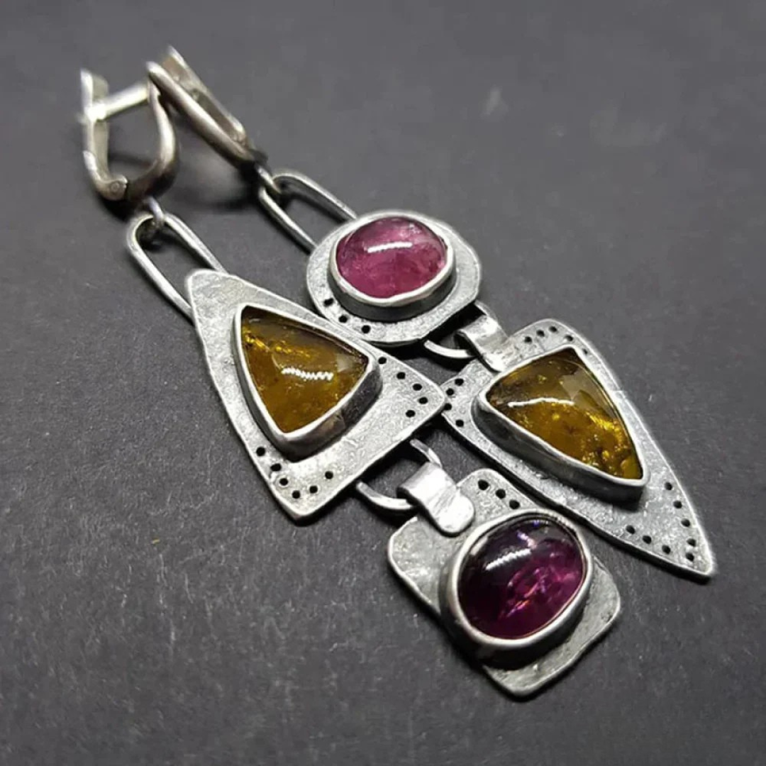 VINTAGE TRIANGULAR GEOMETRIC EARRINGS | UNIQUE STYLE, MODERN CHARM