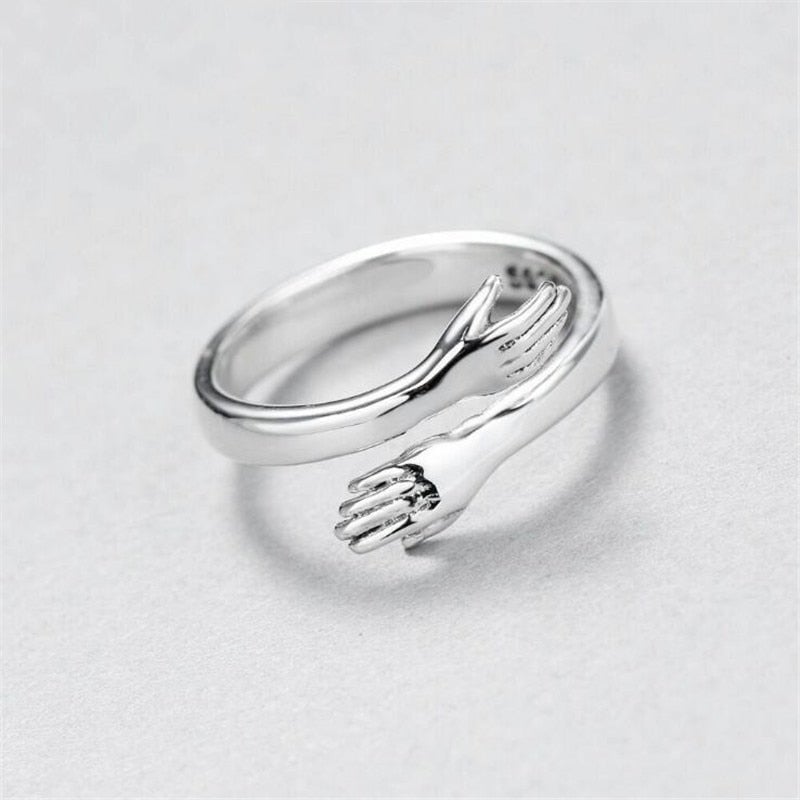SILVER ADJUSTABLE KISS RING | FLEXIBLE DESIGN, COMFORTABLE AND STYLISH