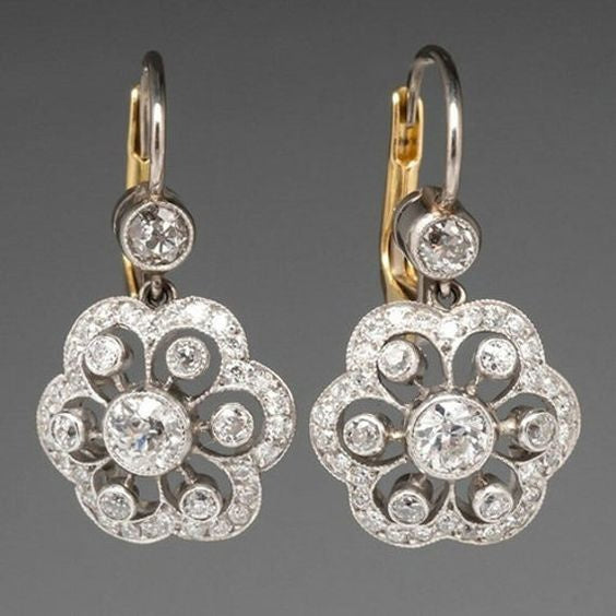 VINTAGE CRYSTAL MANDALA EARRINGS | UNIQUE, HANDMADE JEWELRY