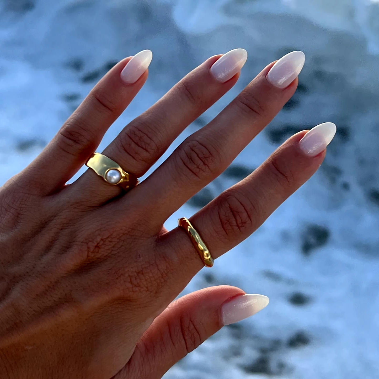 VINTAGE NATURAL GOLD PEARL RING | ELEGANT CLASSIC SHINE