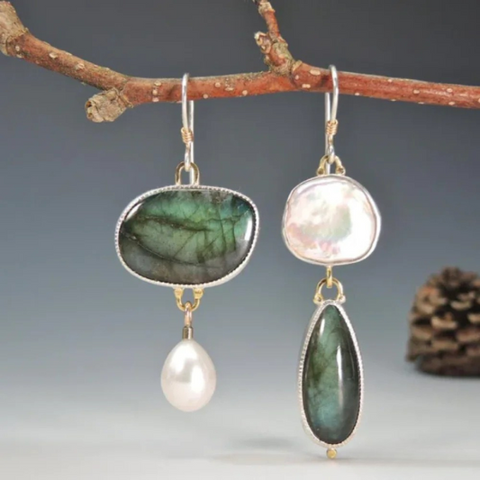 VINTAGE STONE EARRINGS | ELEGANT HANDICRAFT