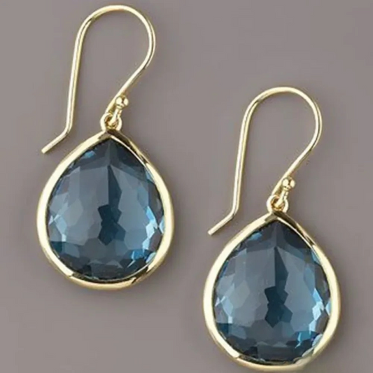 VINTAGE BLUE CRYSTAL EARRINGS | ELEGANT SHINE, TIMELESS DESIGN