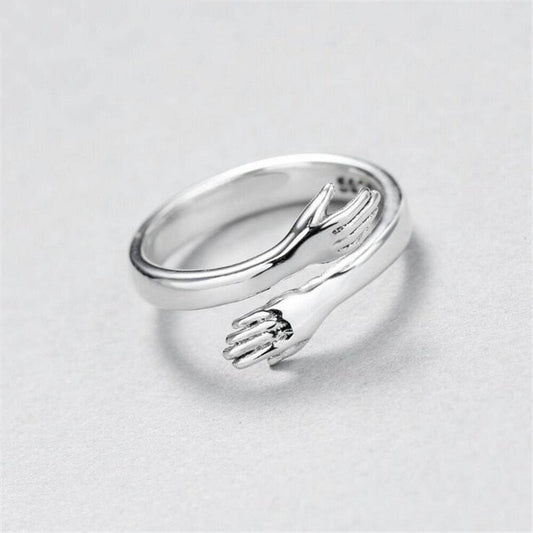 SILVER ADJUSTABLE KISS RING | FLEXIBLE COMFORT GUARANTEED