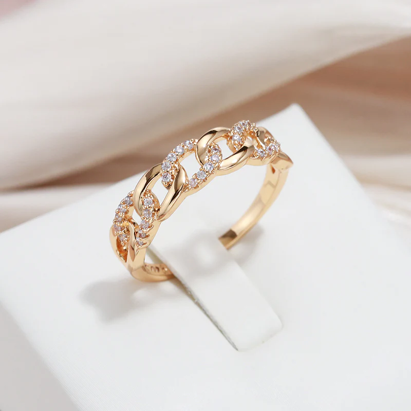 ELEGANT GOLD CHAIN RING | STYLISH DESIGN, PREMIUM MATERIAL