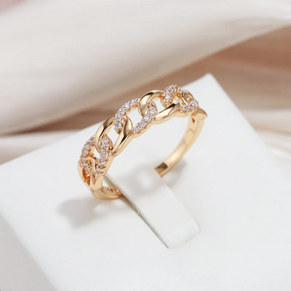 ELEGANT GOLD CHAIN RING | STYLISH DESIGN, PREMIUM MATERIAL