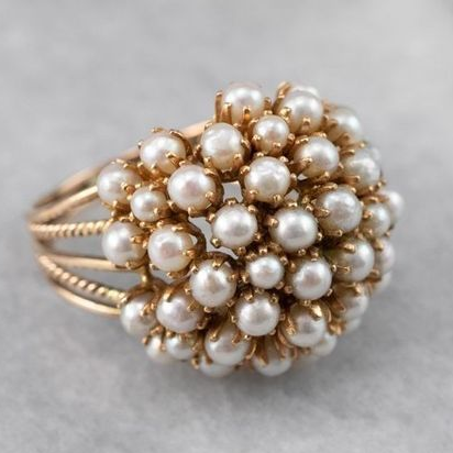 RING WITH EMBEDDED PEARLS | ELEGANCE MEETS NATURE