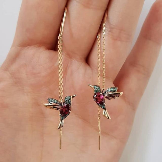 HUMMINGBIRD EARRINGS | ELEGANT AND SPARKLING